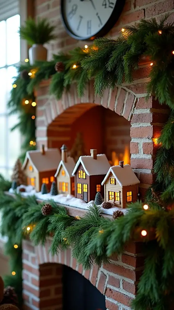 charming holiday village scene