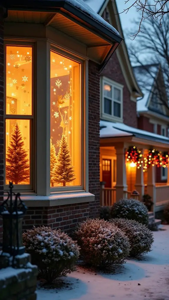 charming holiday window silhouettes