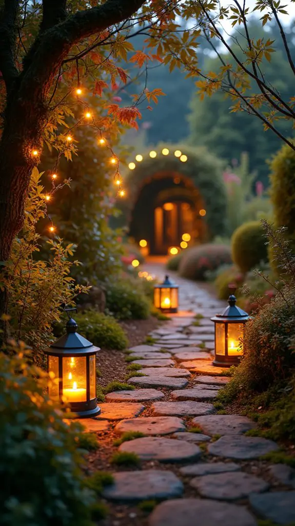 charming illuminated garden pathways