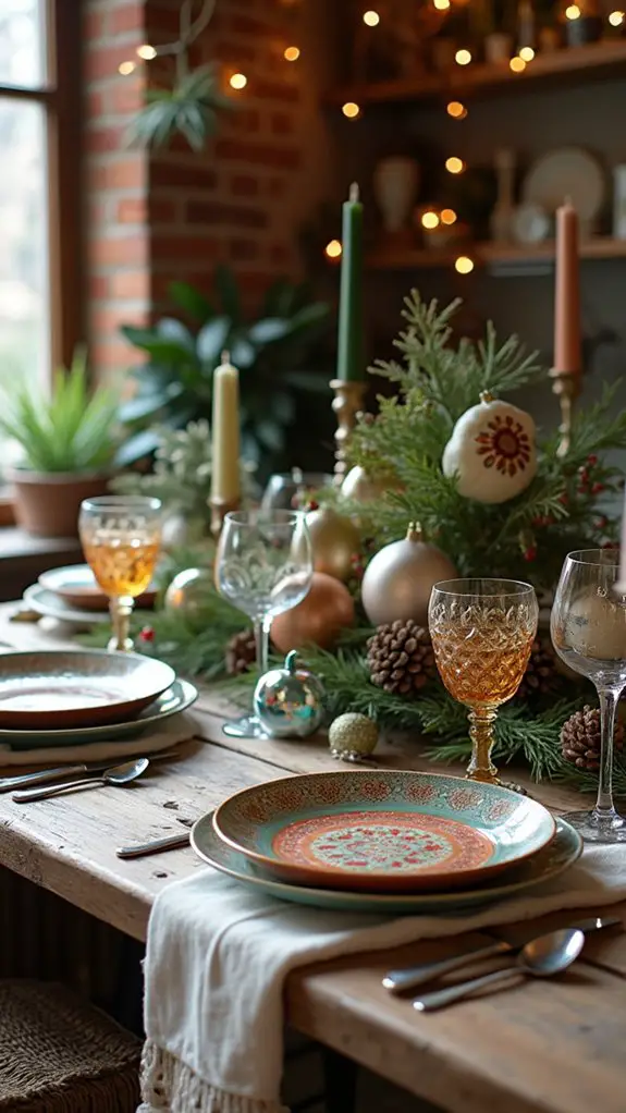 charming mismatched vintage tableware