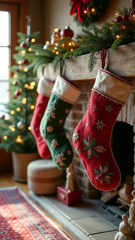 charming vintage inspired holiday stockings