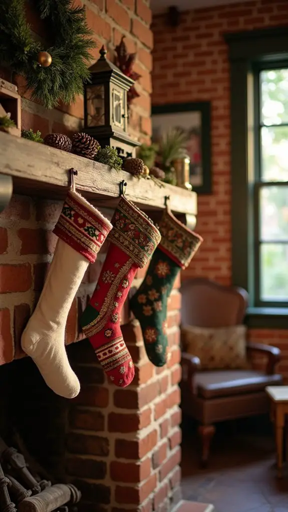 charming vintage stockings display