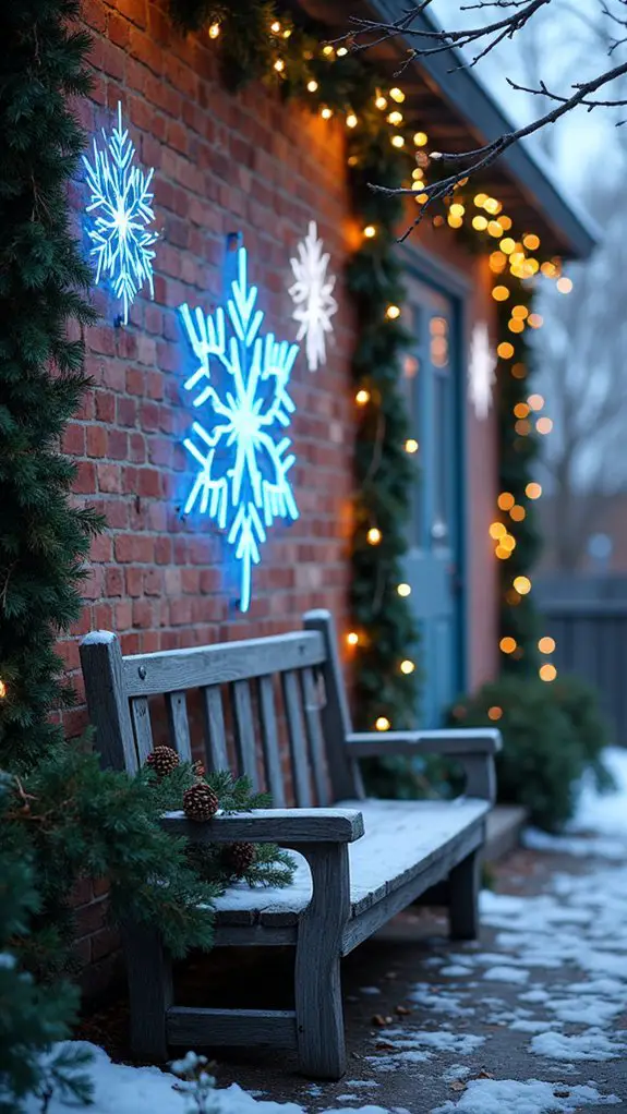 charming winter lighted decor