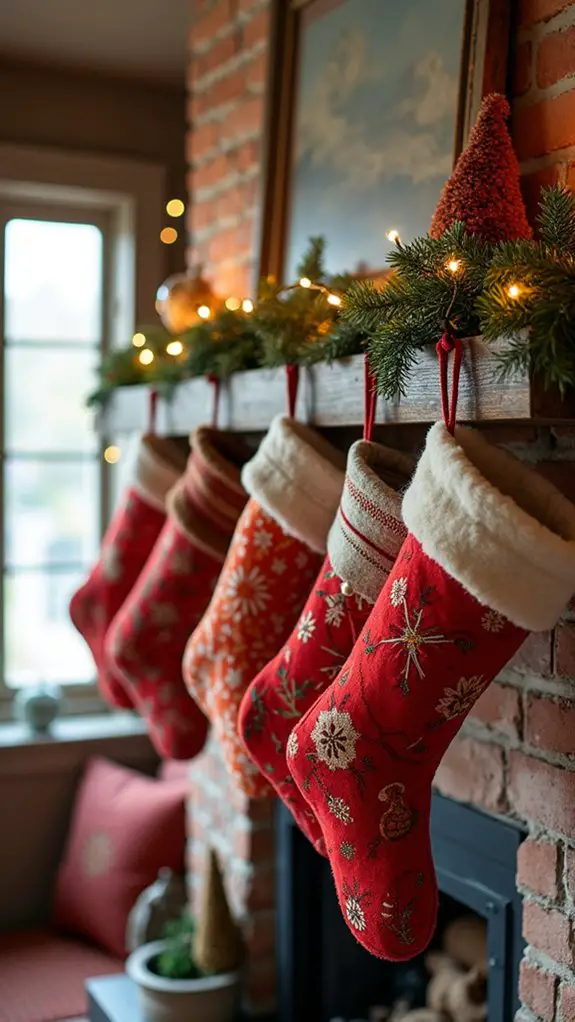 cheerful decorative holiday stockings