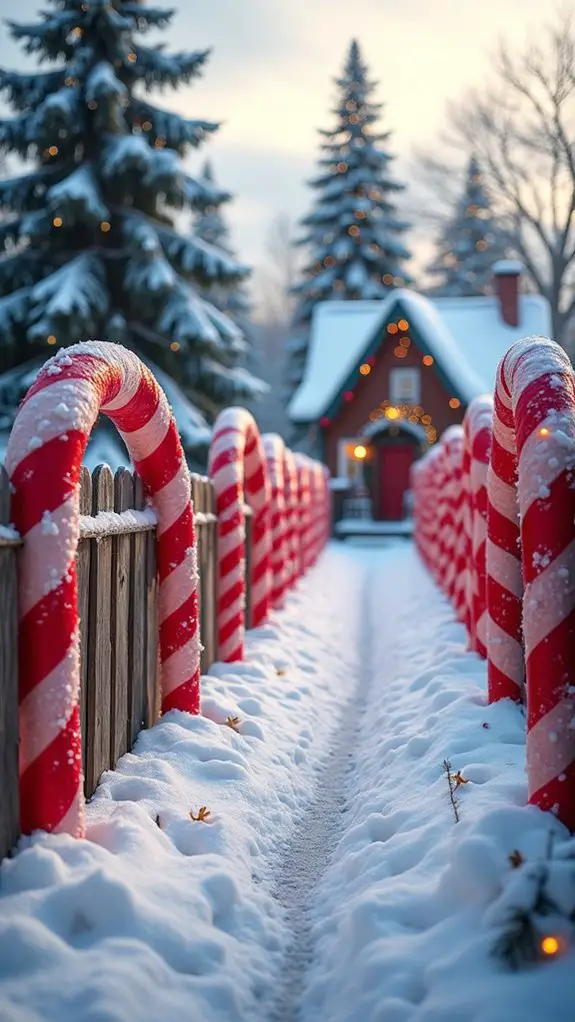 cheerful striped holiday pathway