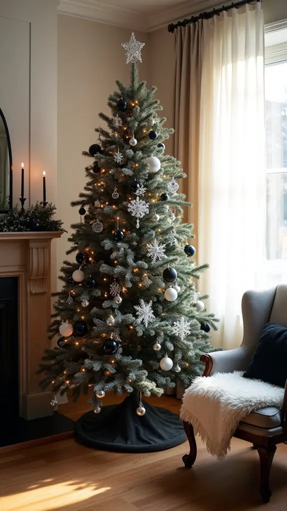 chic monochrome christmas elegance