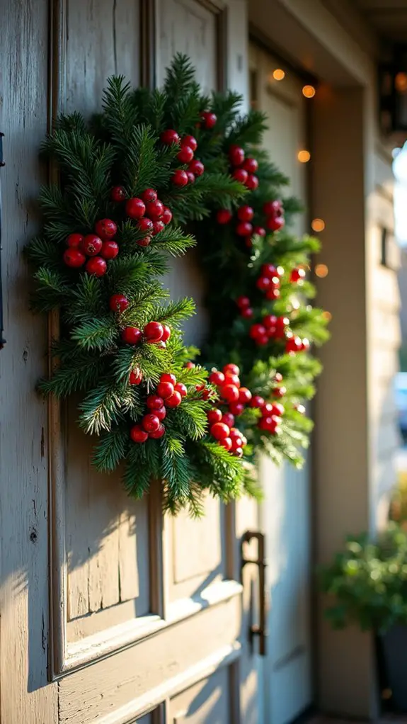 christmas greenery and berries