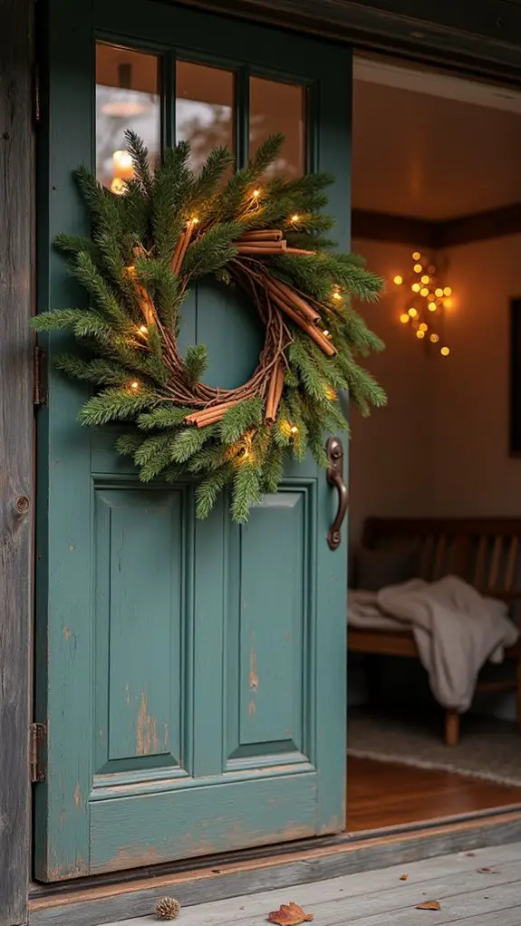cinnamon wreath with decorations