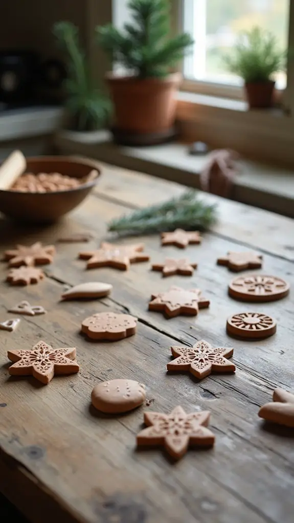 clay handprint christmas ornaments