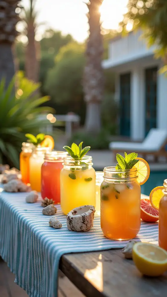 coastal beverage station setup