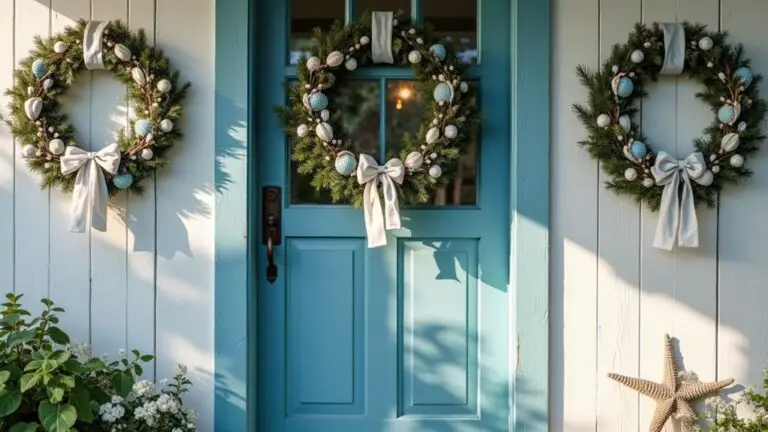 23 Coastal Blue Christmas Wreath Ideas That Feel Fresh and Airy coastal blue christmas wreaths