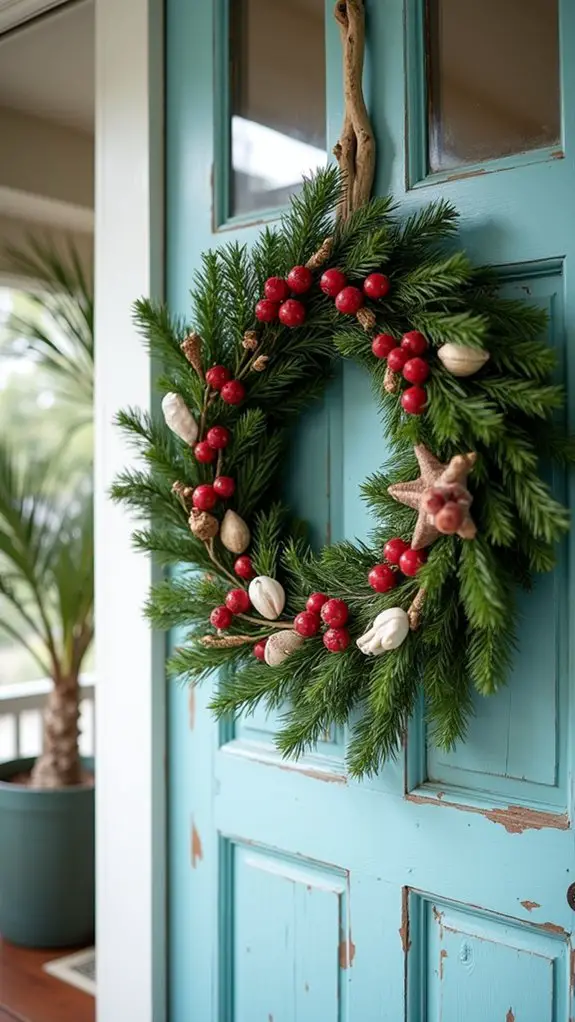 coastal charm holiday wreath
