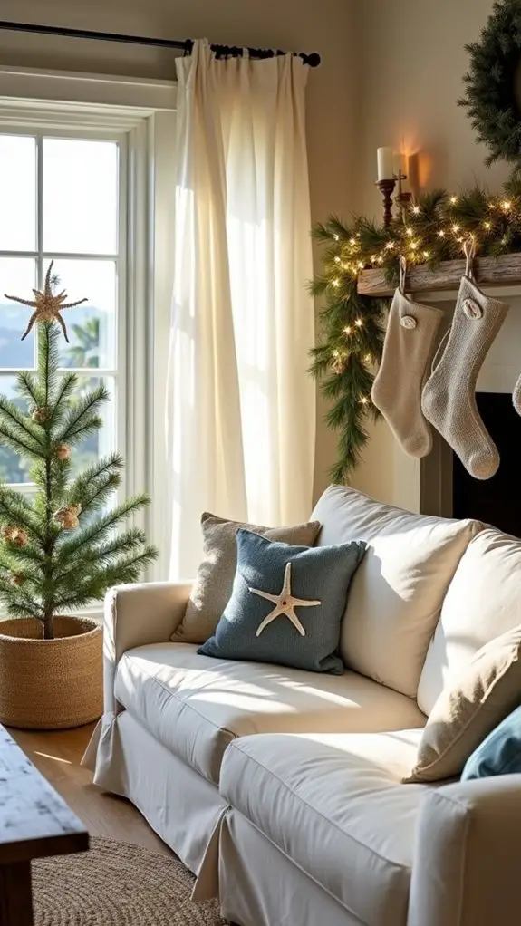 coastal christmas starfish stockings