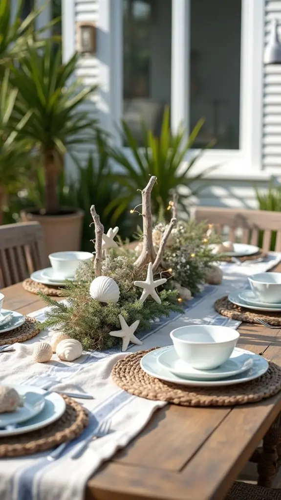 coastal nautical table decor