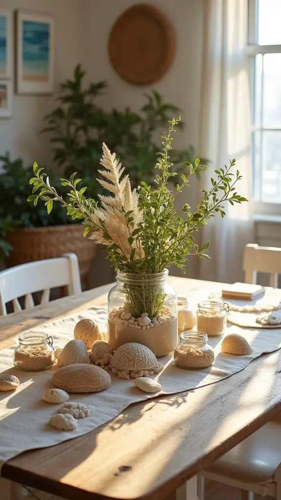 coastal sandy centerpiece decoration
