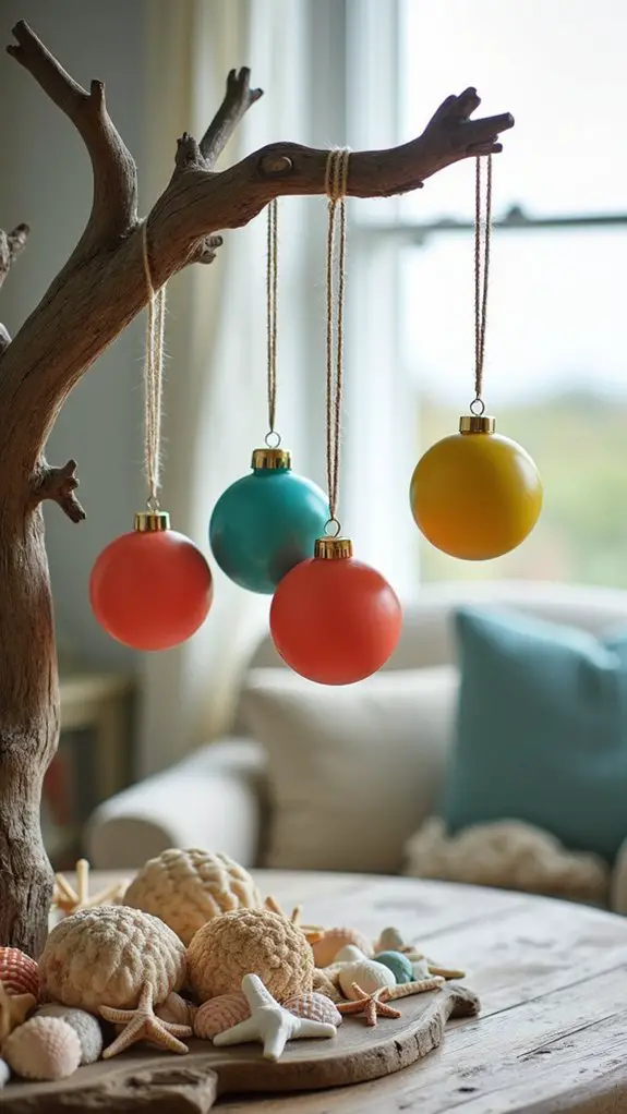 colorful beach ball ornaments