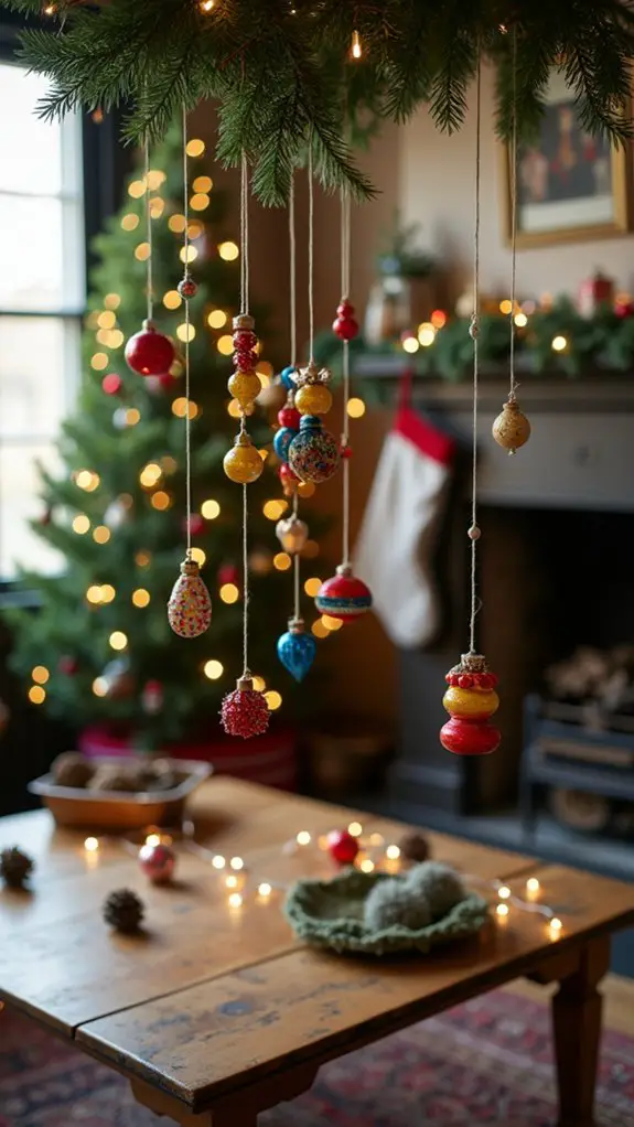 colorful bead holiday ornaments