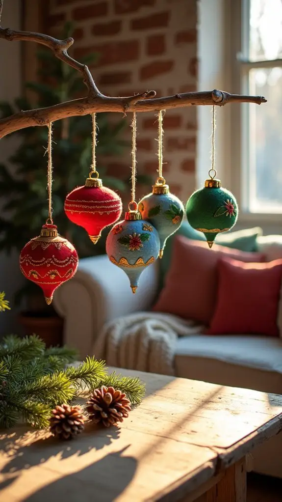 colorful felt christmas ornaments