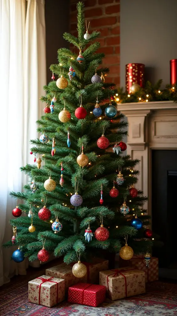 colorful festive beaded ornaments