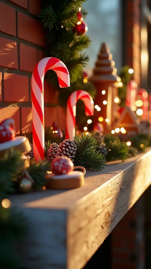 colorful festive candy canes