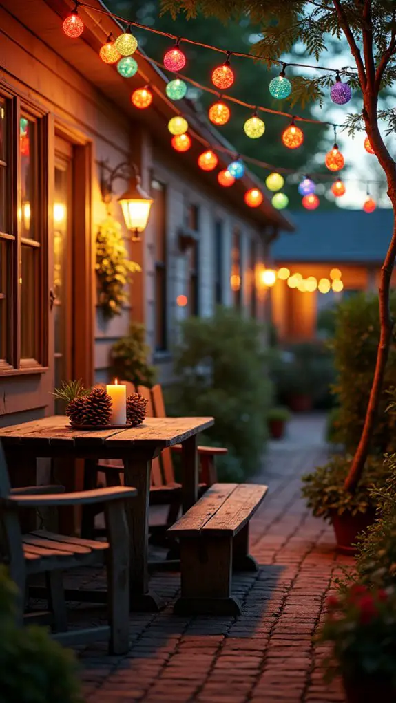 colorful festive globe lights