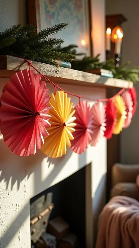 colorful festive paper garland