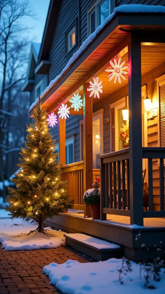 colorful festive winter lights