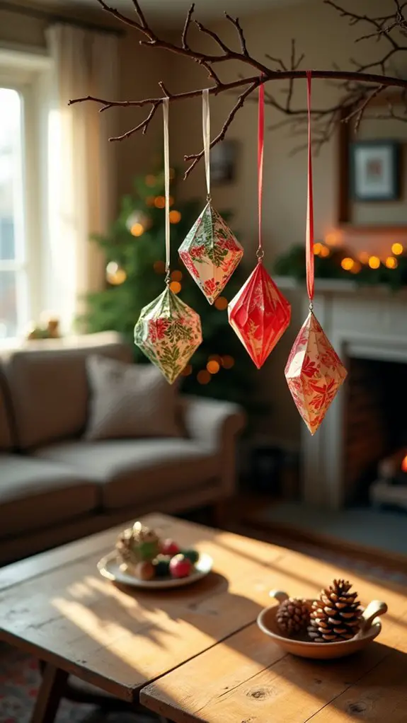 colorful handmade holiday ornaments