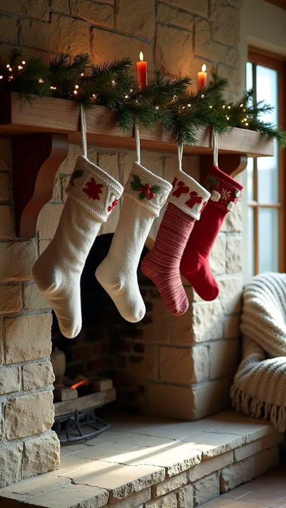 colorful stockings with stories