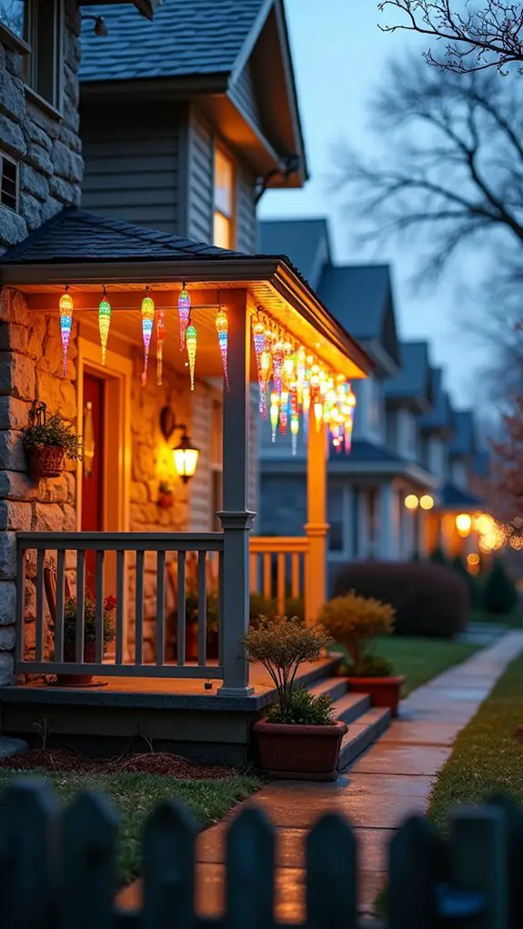colorful twinkling festive lights