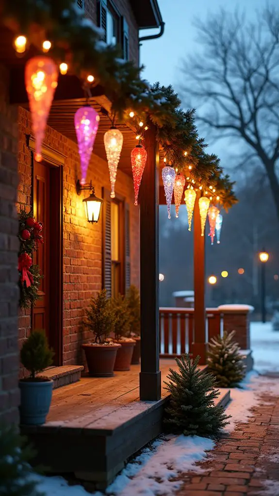 colorful winter wonderland lights