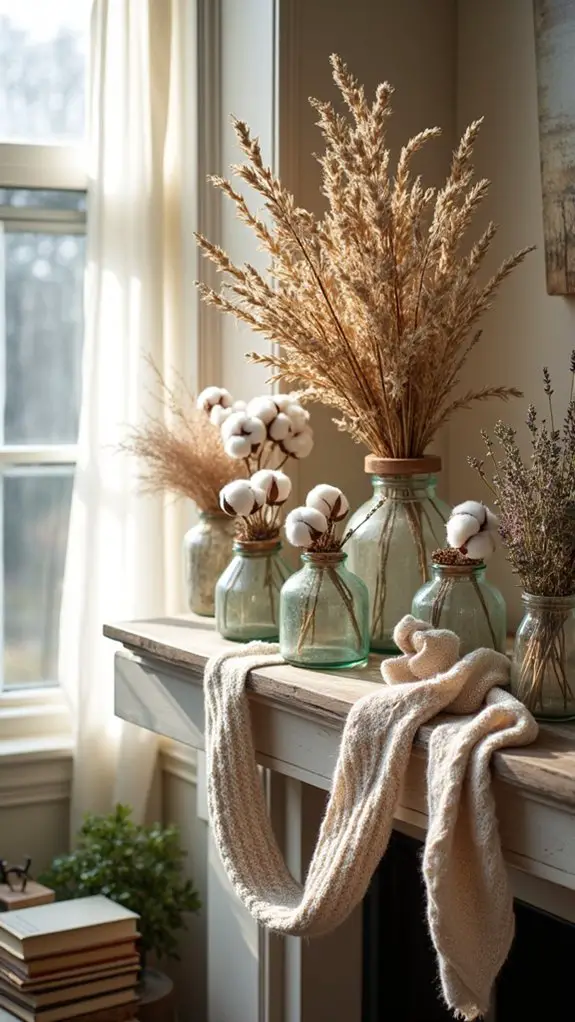 cotton stems enhance decor