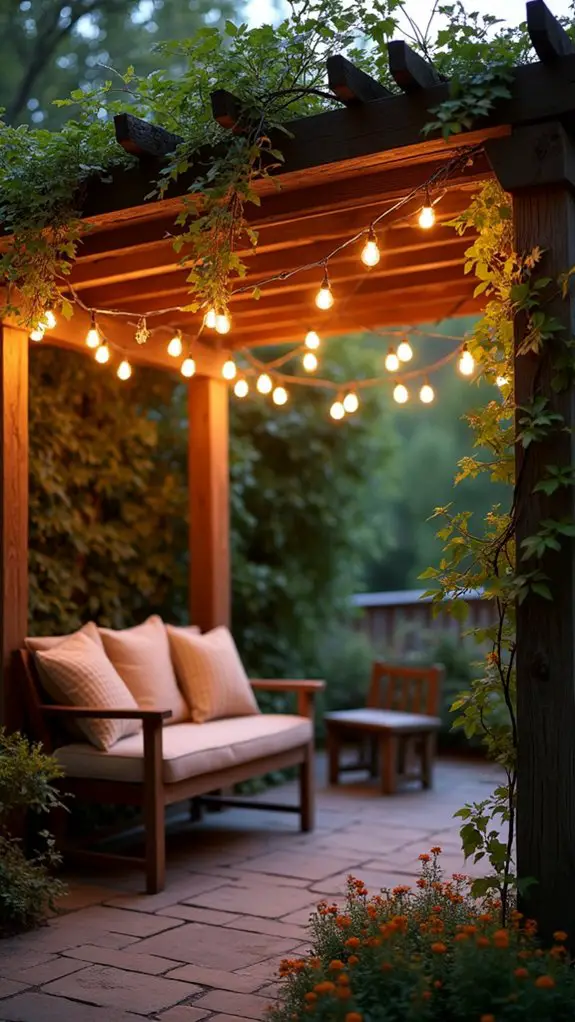 cozy ambiance with string lights
