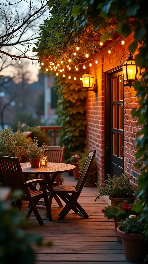 cozy balcony winter wonderland