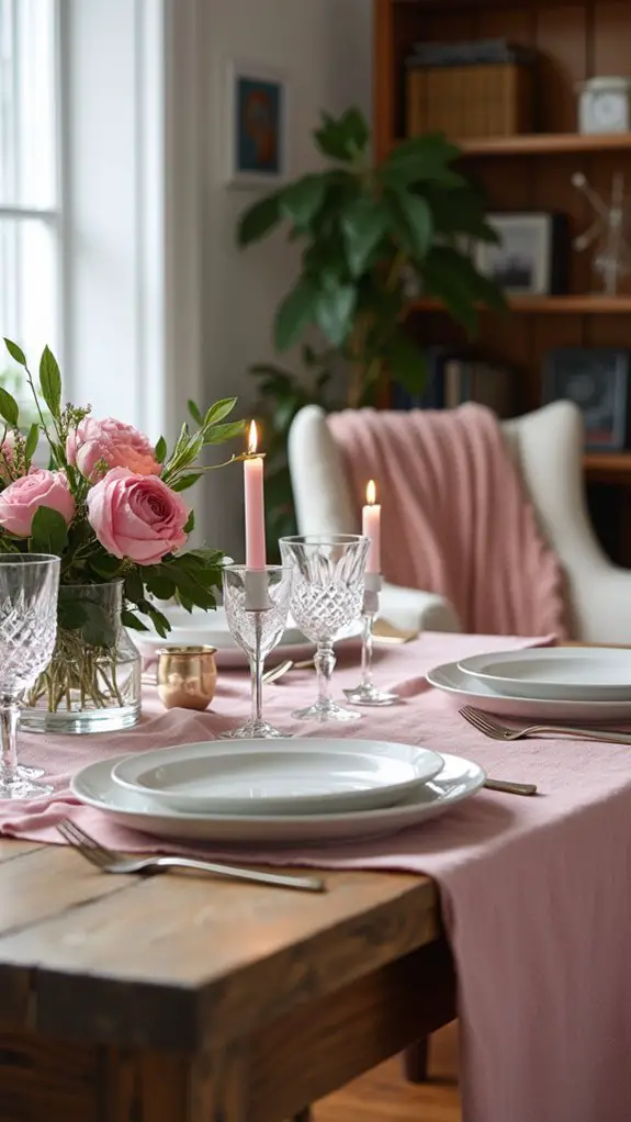 cozy blush pink ambiance