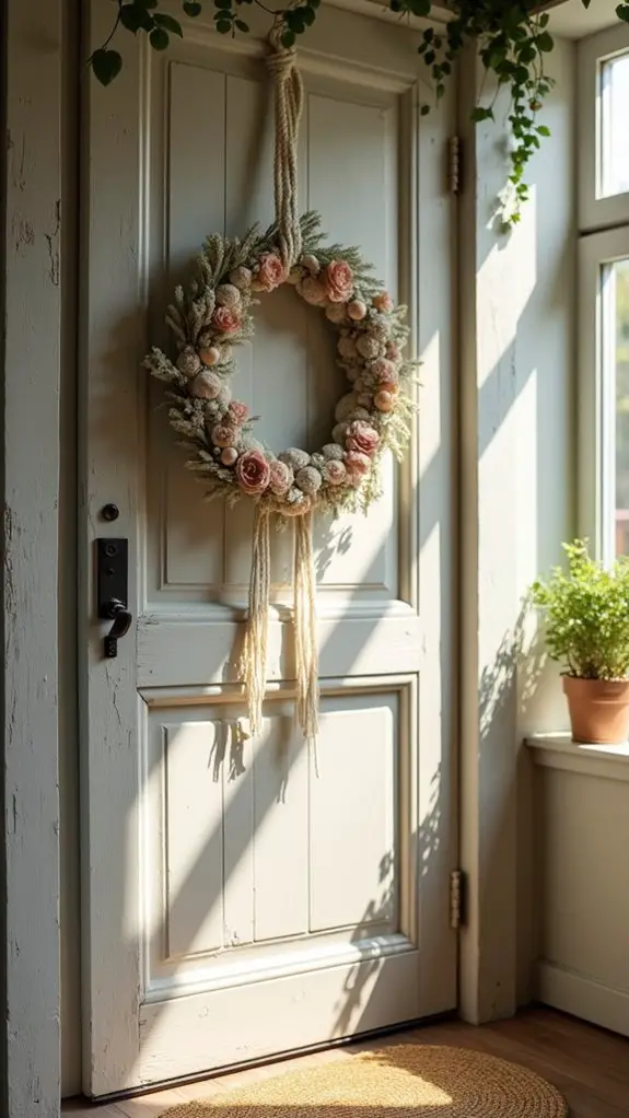 cozy bohemian wreath decor