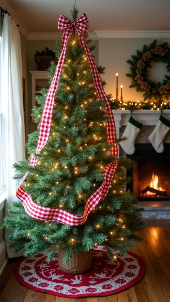 cozy buffalo check ribbon