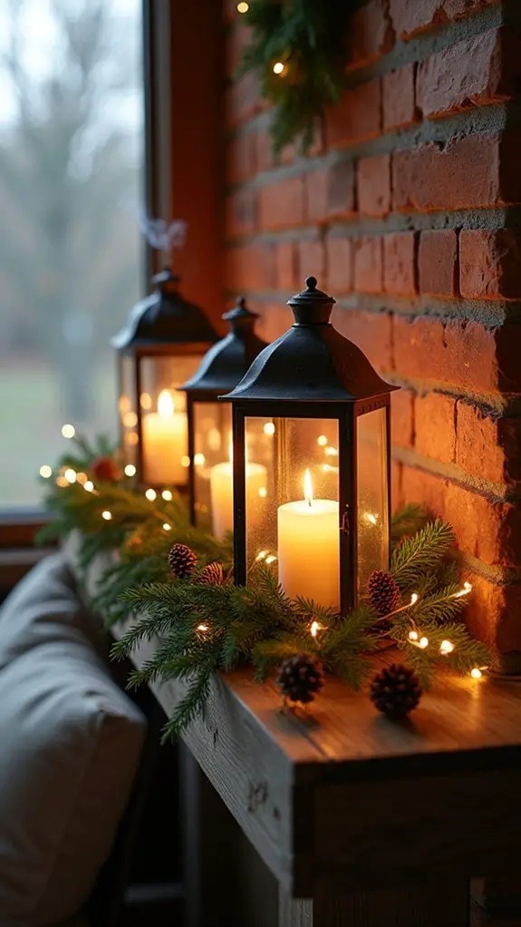 cozy candlelit glass lanterns