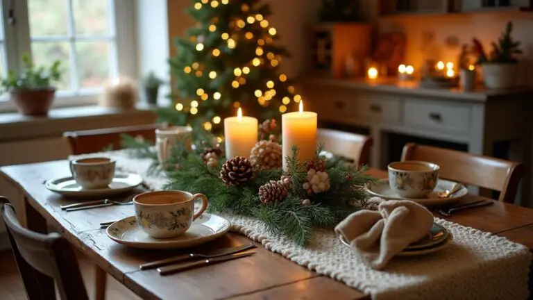cozy christmas table decor