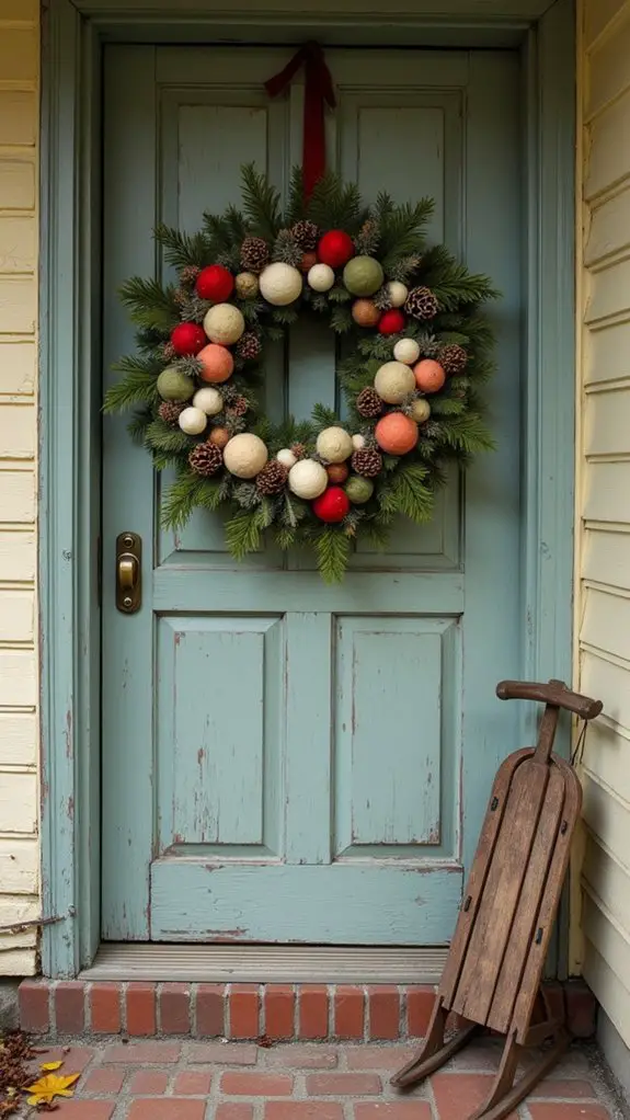 cozy colorful handcrafted wreath