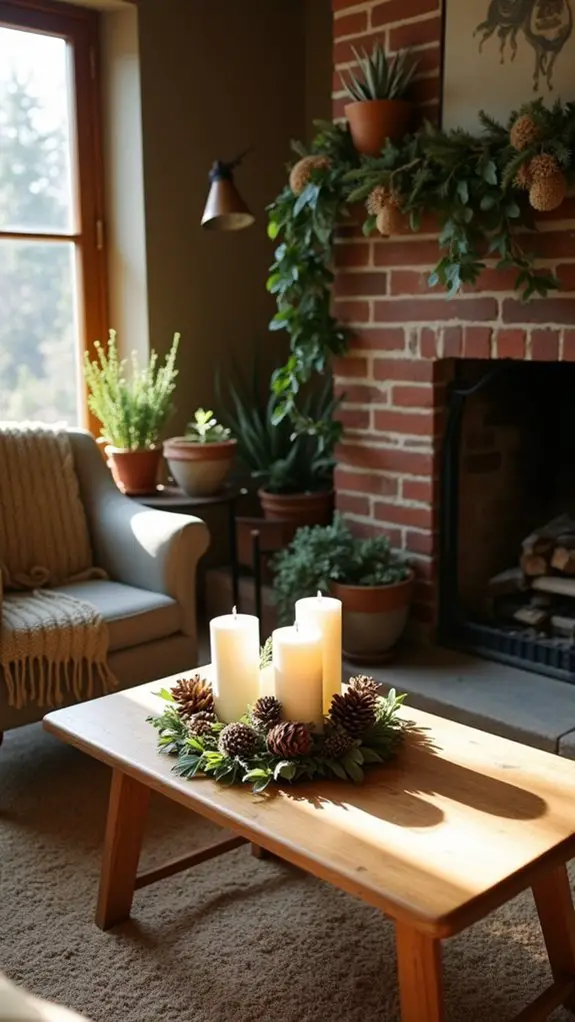 cozy earthy holiday decor