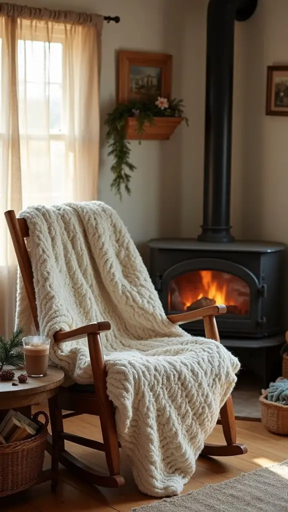 cozy farmhouse knit throws