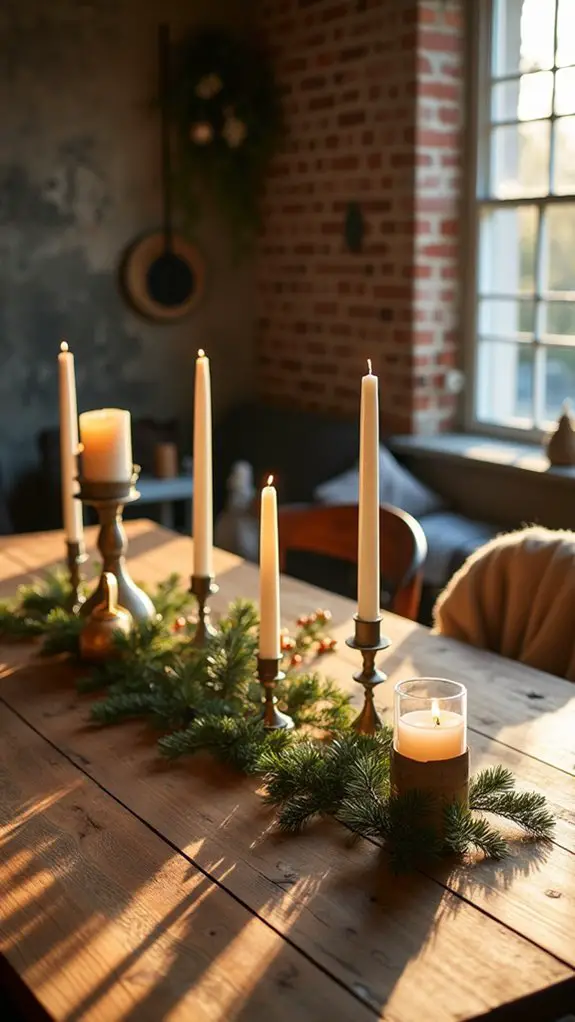 cozy festive candle decorations