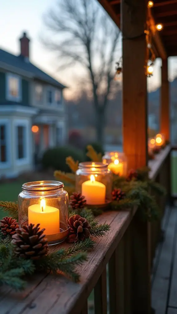 cozy festive candle lighting