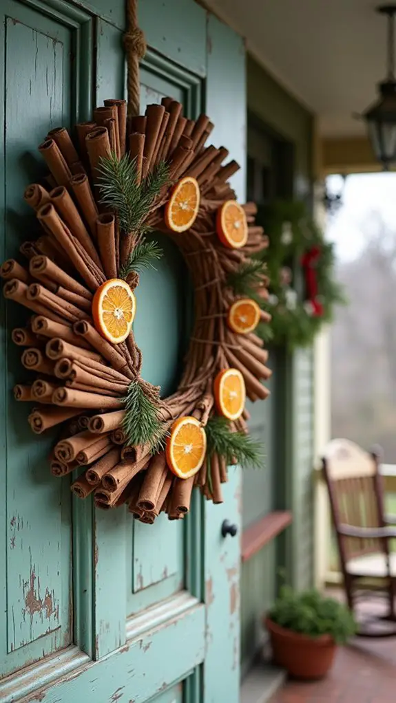 cozy festive cinnamon wreath