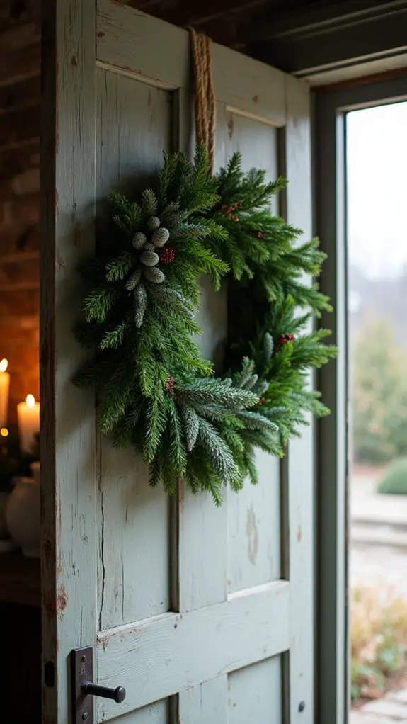 cozy festive evergreen wreath