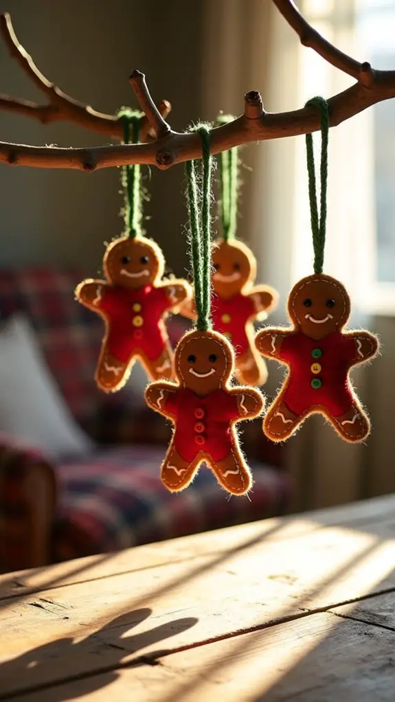 cozy festive felt ornaments