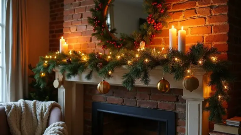 18 Romantic Christmas Mantle Ideas That Set a Warm Holiday Mood cozy festive fireplace decorations