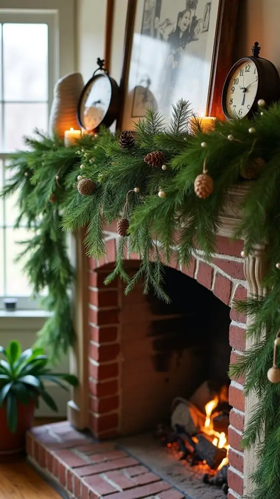 cozy fresh pine garlands