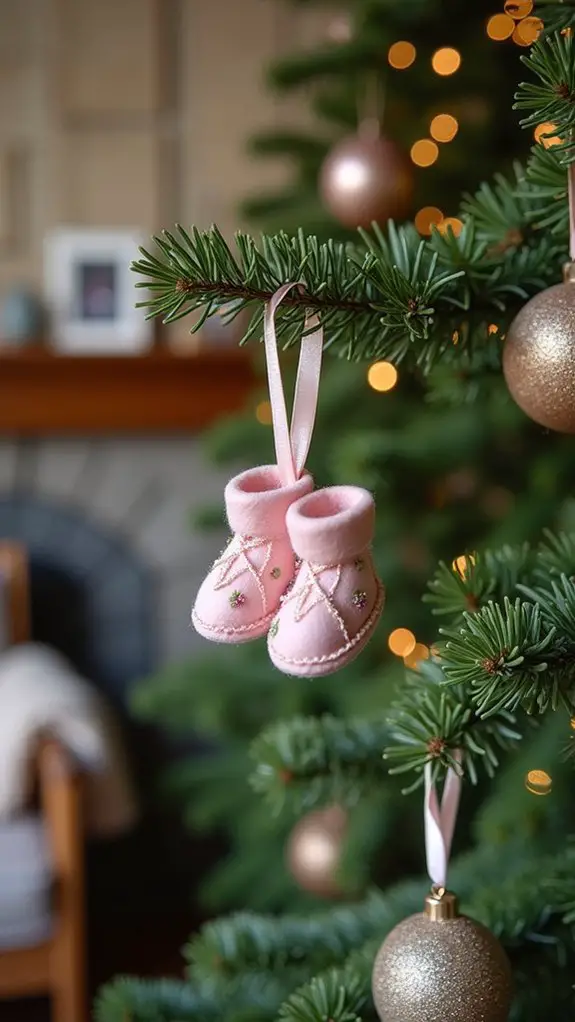 cozy handcrafted baby ornaments
